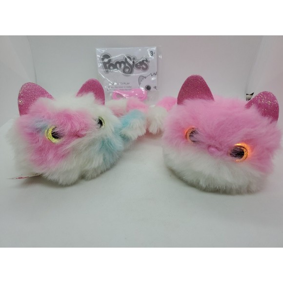 Pomsies Toys Lot Of 2 Pomsies Wearable Interactive Pet Cat Light Up